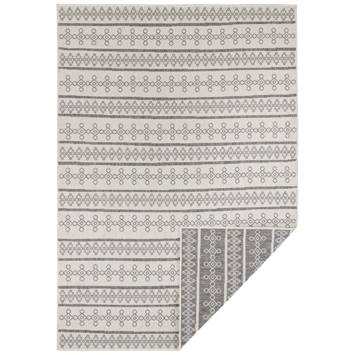 Covor Reversibil Modern & Geometric Twin Supreme, Gri/Crem, 160x230