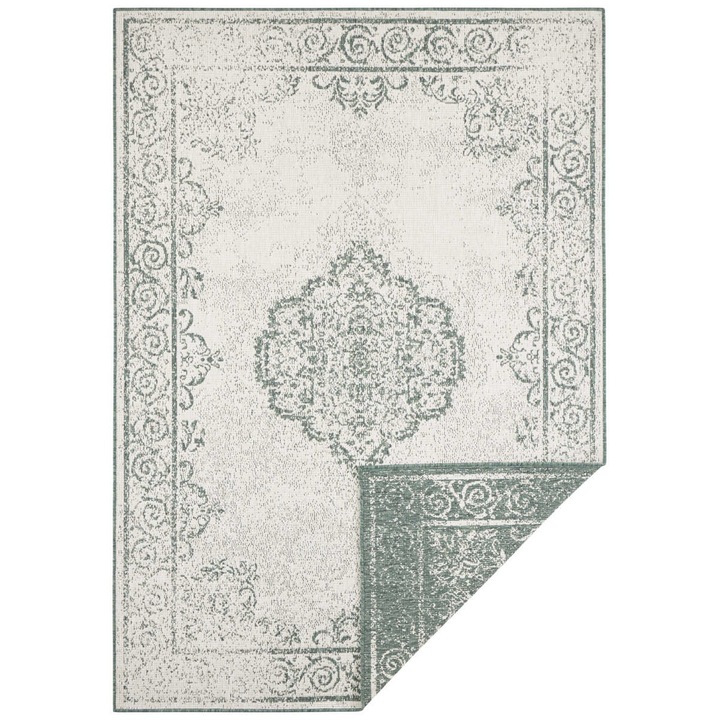 Covor Reversibil Oriental & Clasic Twin Supreme, Verde/Crem, 200x290 - C15-474667