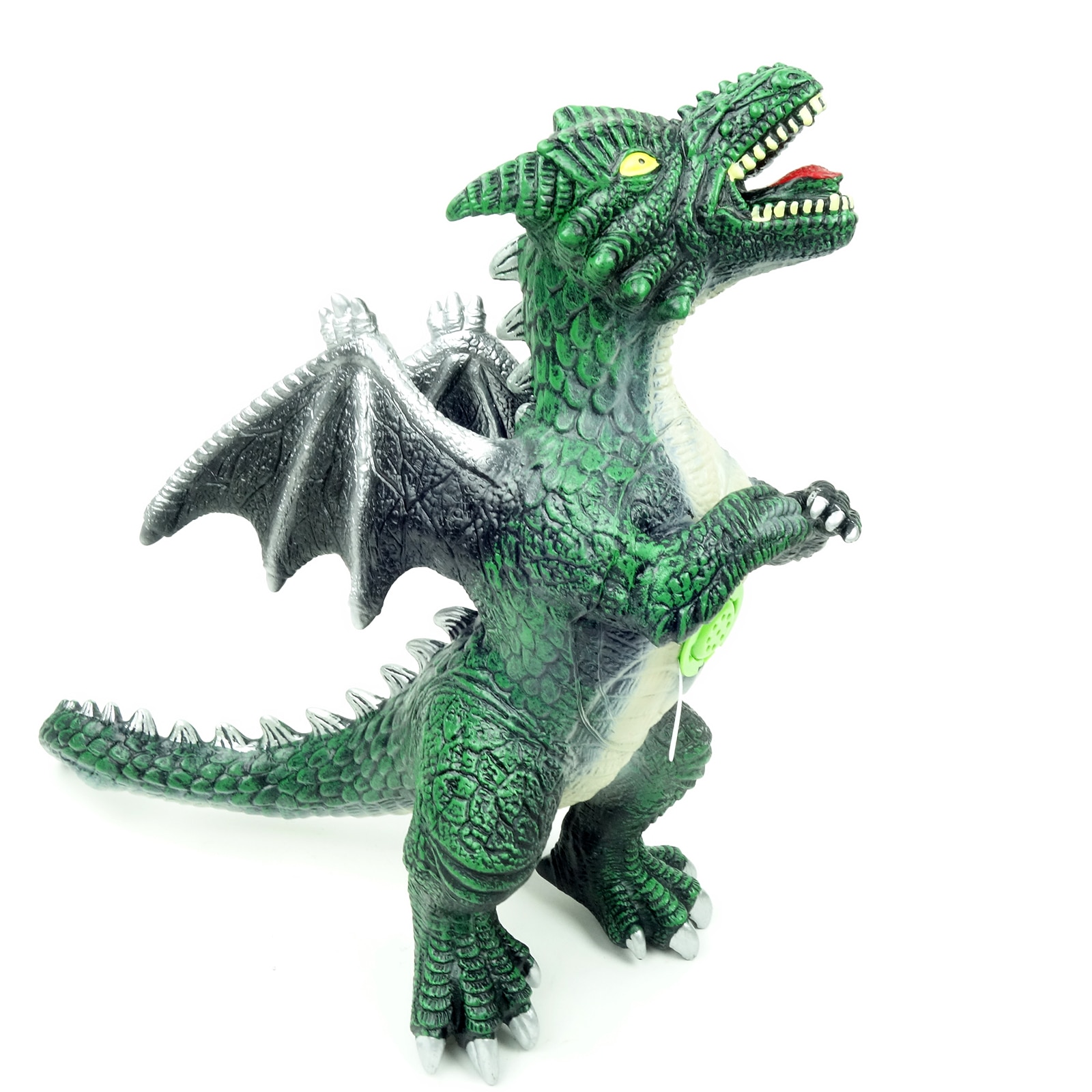 New meaning irregular balanced Figurina Dragon de jucarie, cu sunete, 40 cm, verde/gri - eMAG.ro