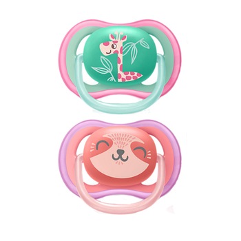 Suzeta Philips-AVENT Ultra Air, 18 luni+, 2 bucati, fete, Girafa / Vulpe Suzeta Philips-AVENT Ultra Air, 18 luni+, 2 bucati, fete, Girafa / Vulpe