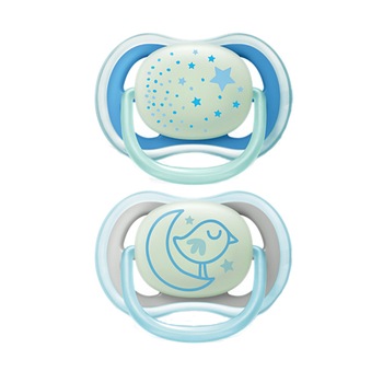 Suzeta de noapte Philips-AVENT Ultra Air, 6-18 luni, 2 bucati, baieti, fosforescente Suzeta de noapte Philips-AVENT Ultra Air, 6-18 luni, 2 bucati, baieti, fosforescente
