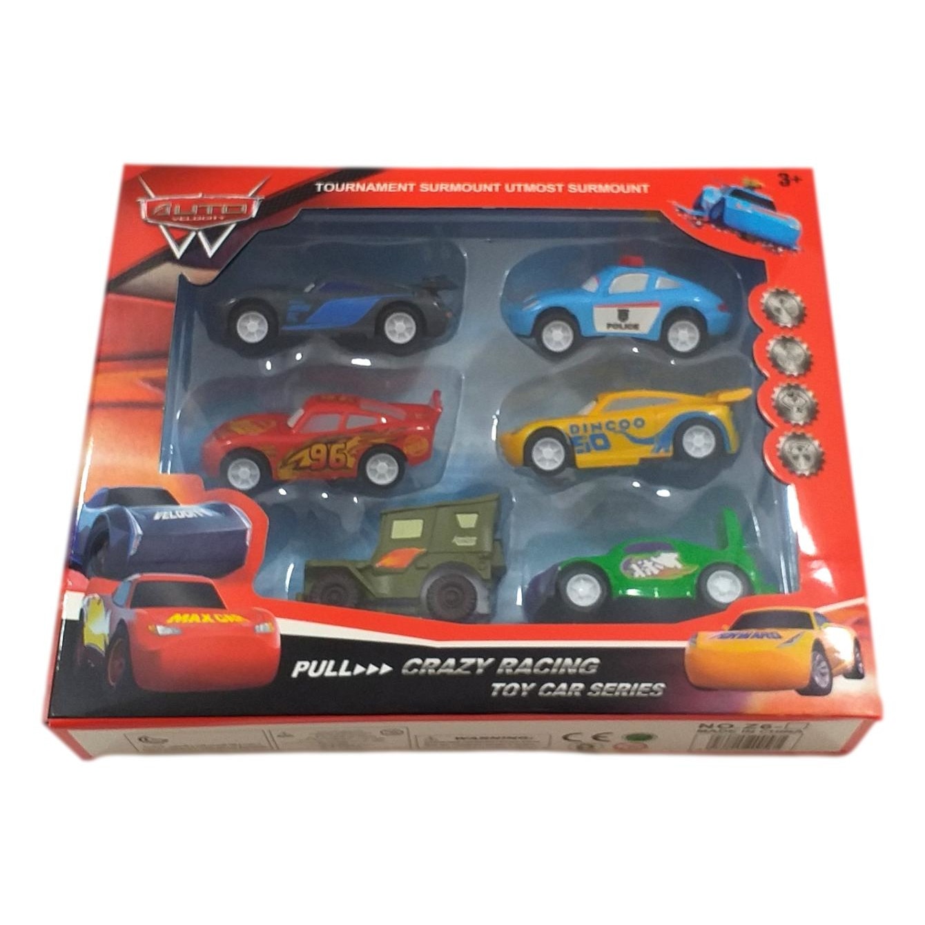 Set 6 masinute, Cars, multicolore, 8 cm