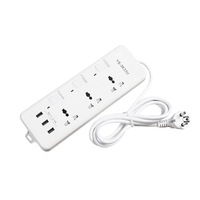 priza inteligenta usb protectie supratensiune fasie alimentare electrica cu priza in unghi drept 3 prize ac si 3 statii usb cablu 3 m alb imagen 20_0_
0