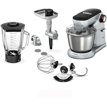 Robot de bucatarie Bosch MUM 9B34S27, 1500 W, senzor SmartDough, 3D PlanetaryMixing, bol inox, 5.5 l, Argintiu Robot de bucatarie Bosch MUM 9B34S27, 1500 W, senzor SmartDough, 3D PlanetaryMixing, bol inox, 5.5 l, Argintiu