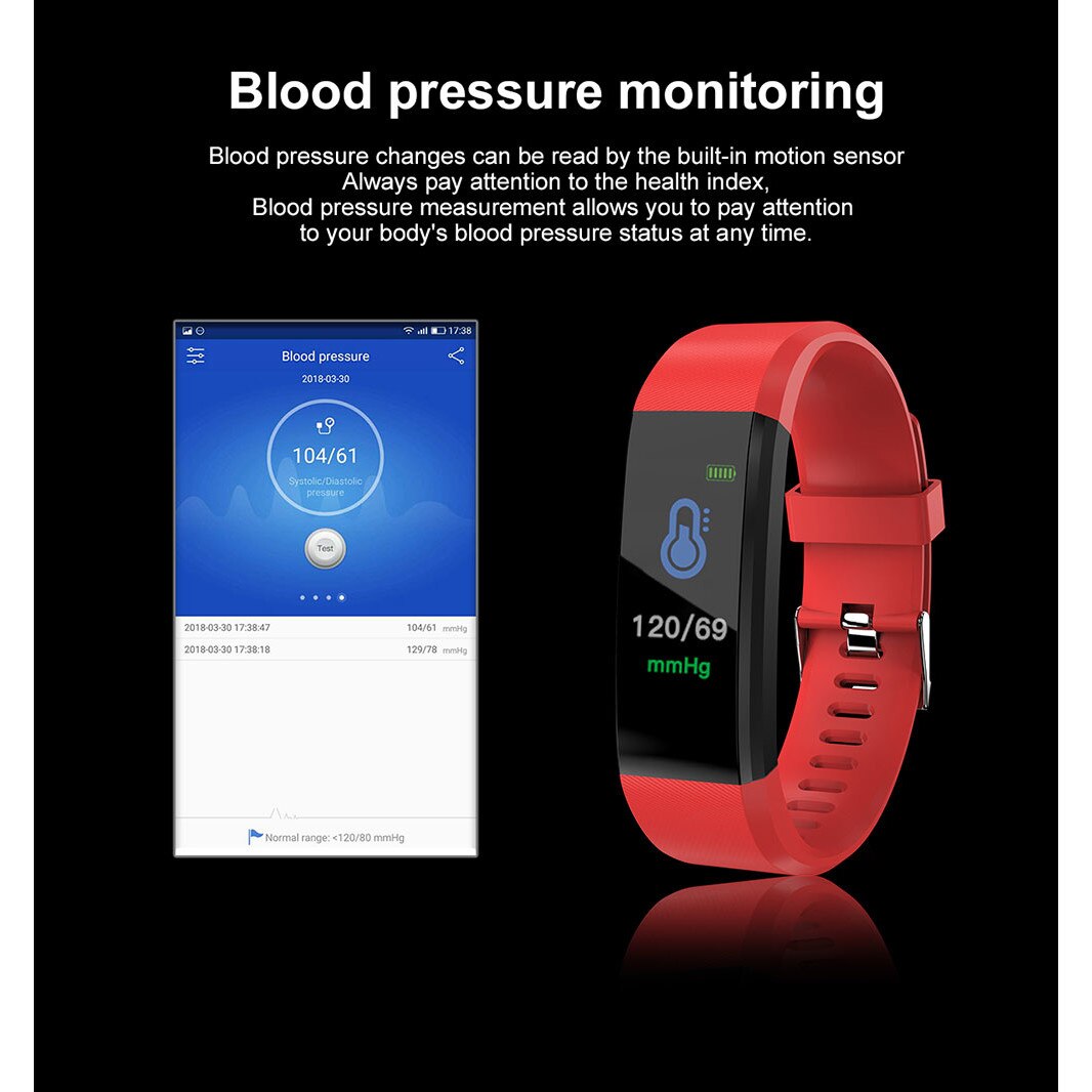 Смарт Гривна Smart Bracelet Pimpom 115 plusWaterproof, Android, iOS ...