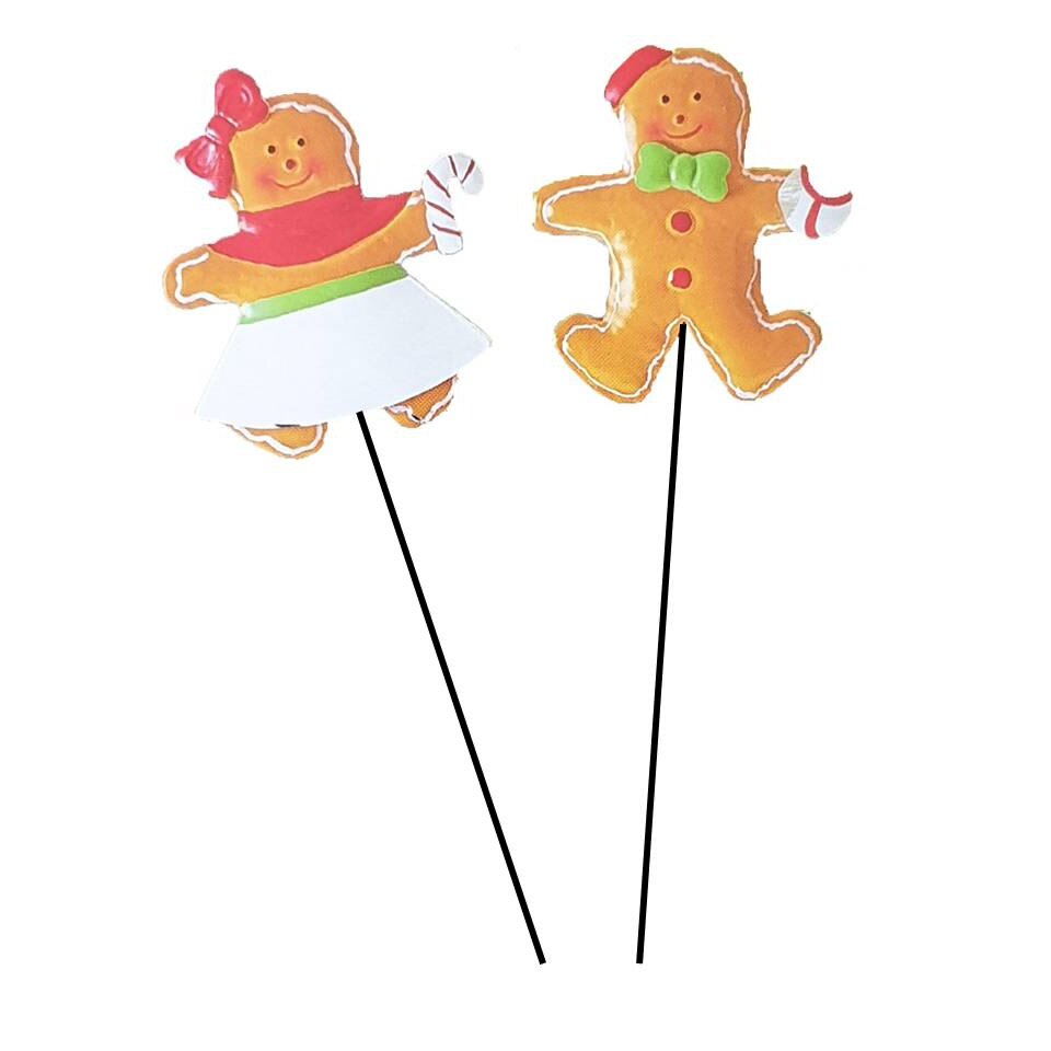 Set 2 figurine Craciun, metalice, 62 cm, Dekor