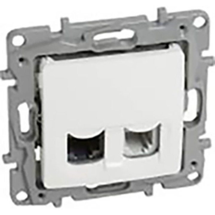 Priza de telecomunicatii, Legrand, RJ11+RJ45, Alb