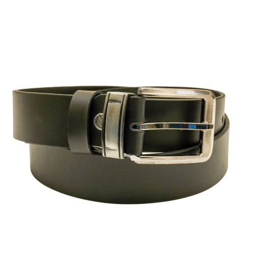 Curea pentru barbati Manhatan 6, Piele naturala, Lucrata manual, 110 cm, Negru mat