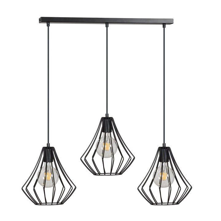 Полилей Emibig Walter, 3X60W, черен