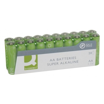 Baterii Alcaline Q-CONNECT R6,Tip AA, 1.5V, 20 Buc/Set Baterii Alcaline Q-CONNECT R6,Tip AA, 1.5V, 20 Buc/Set
