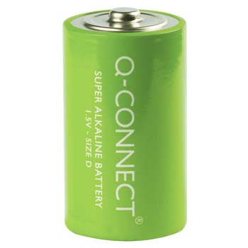 Baterii Alcaline Q-CONNECT, R20, Tip D, 1.5V, 2Buc/Set Baterii Alcaline Q-CONNECT, R20, Tip D, 1.5V, 2Buc/Set