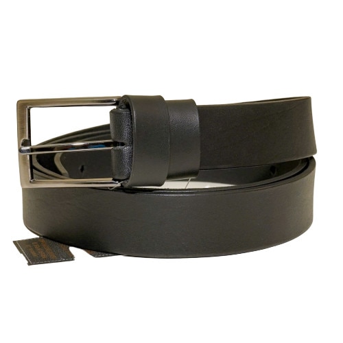 Curea pentru barbati Manhatan 29, Piele naturala, Lucrata manual, 100-135 cm, Negru mat
