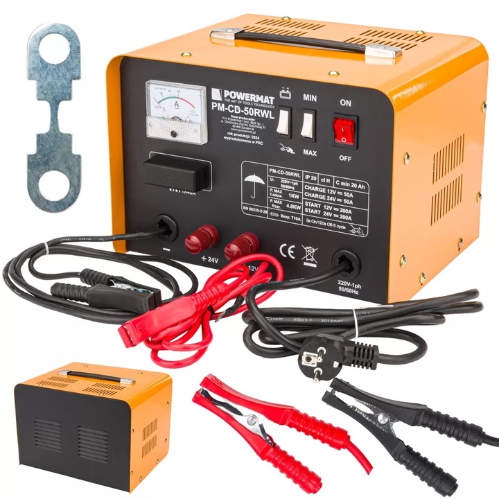 Powermat PM-CD-50RWL Akkumulátor Töltő, 12/ 24V-os akkumulátorokhoz