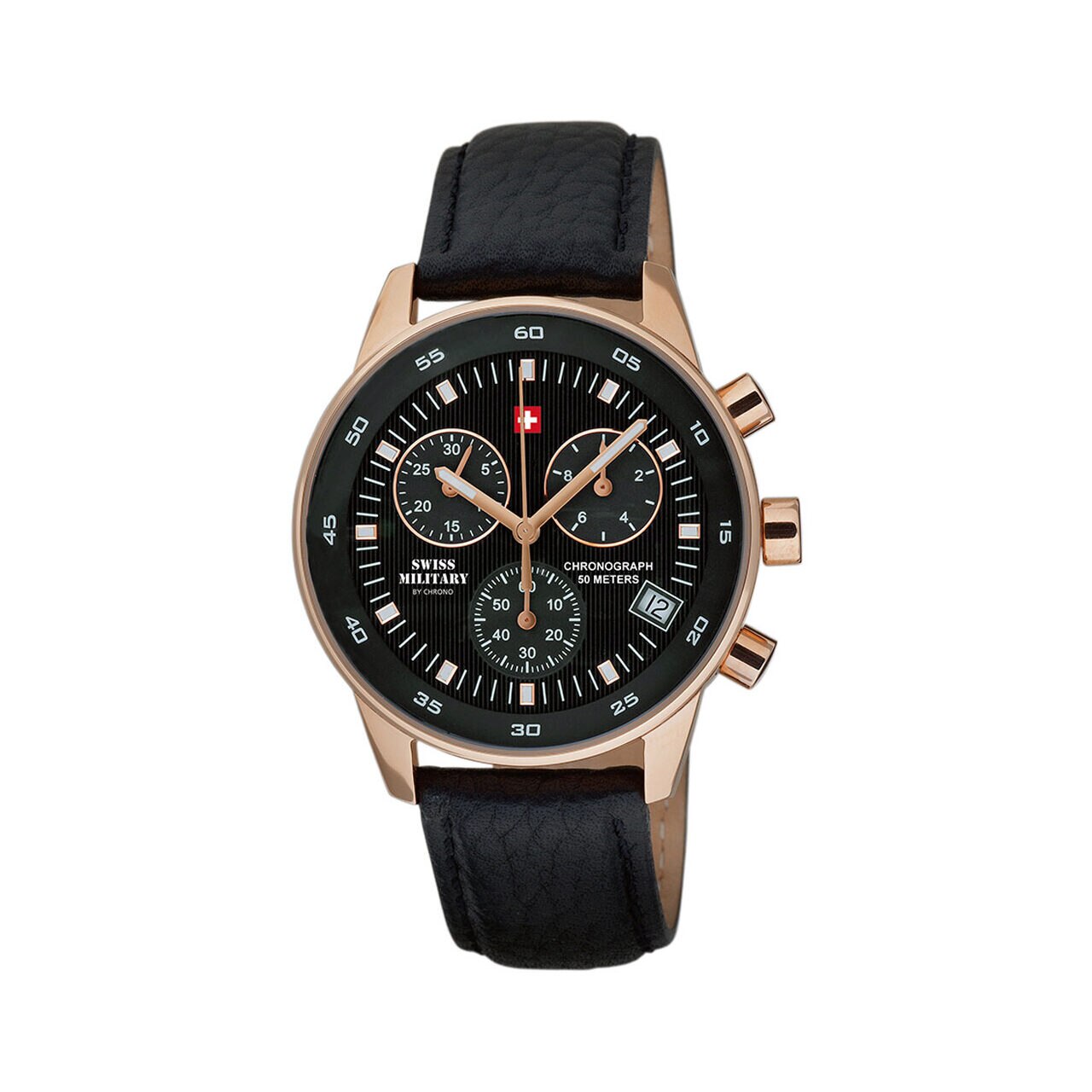 Ceas barbatesc Swiss Military SM30052.06 Cronograf 5 ATM, 41 mm, Auriu