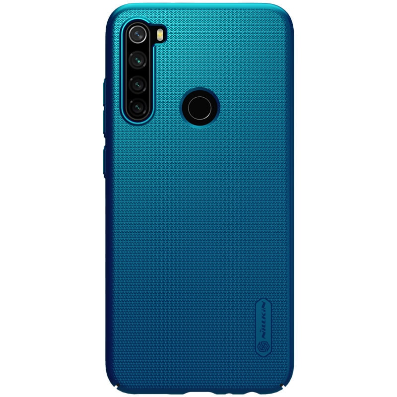Husa protectie spate din plastic texturat albastru, pentru Xiaomi Redmi Note 8- Nillkin Frosted Shield
