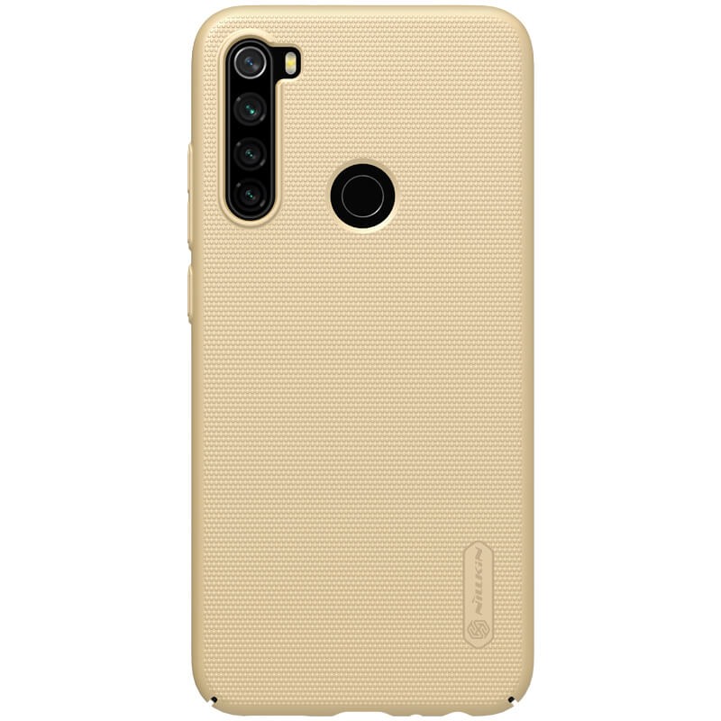 Husa protectie spate din plastic texturat auriu, pentru Xiaomi Redmi Note 8- Nillkin Frosted Shield