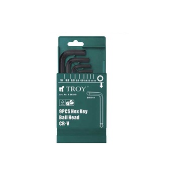 Set chei imbus Hex Troy T26210, Ø1.5 - 10 mm, 8 piese Set chei imbus Hex Troy T26210, Ø1.5 - 10 mm, 8 piese