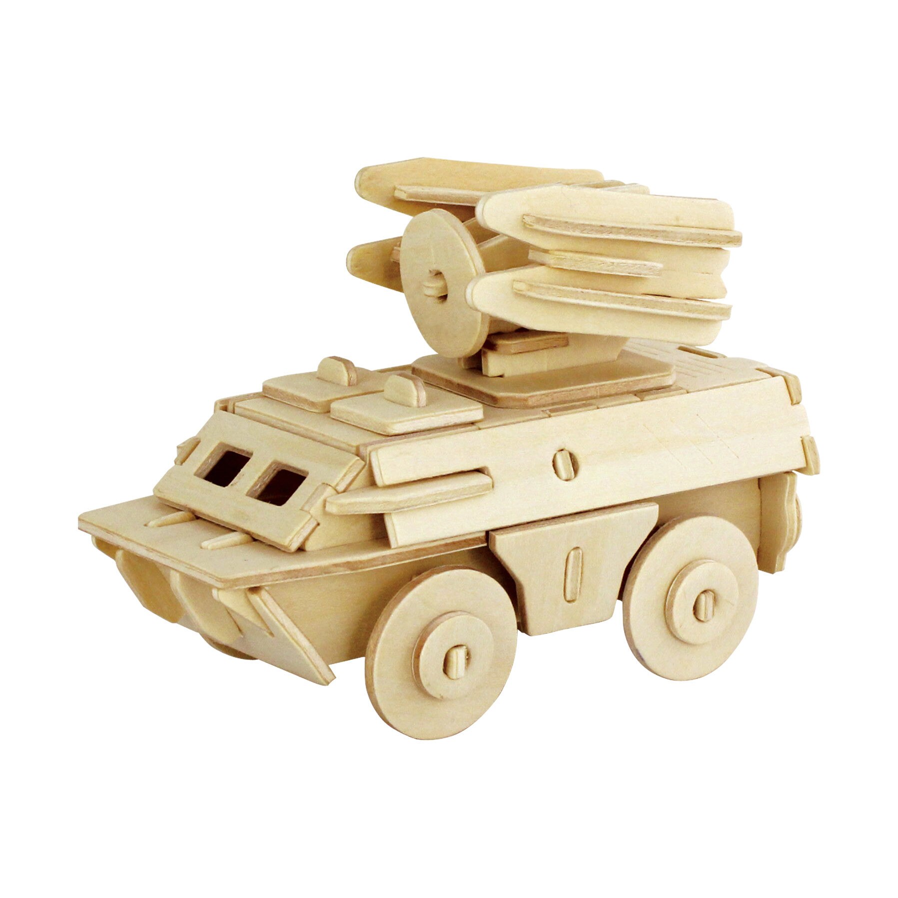 Puzzle 3D Antiaircraft Missile, Robotime, Lemn, 50 piese