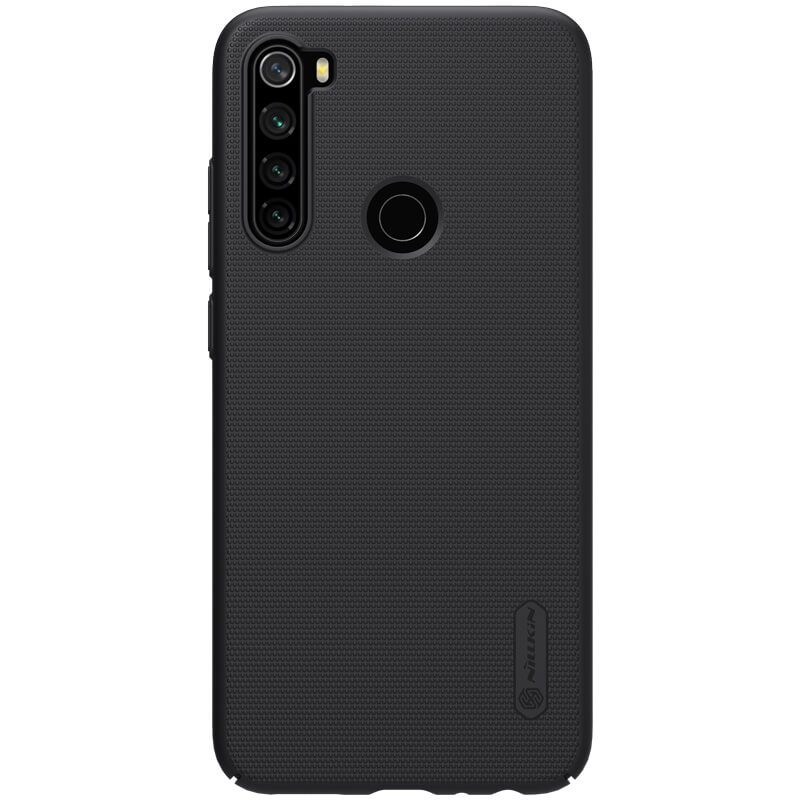 Husa protectie spate din plastic texturat negru, pentru Xiaomi Redmi Note 8- Nillkin Frosted Shield