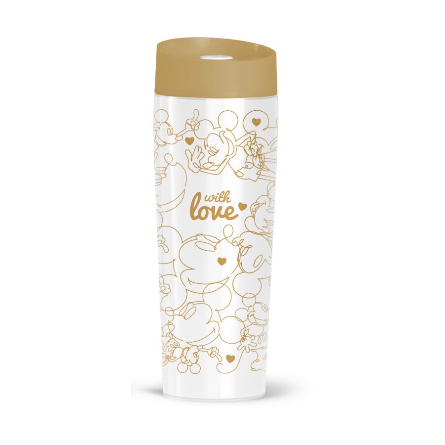 Cana termos, Disney, Minnie, Mickey, gold with love, 400ml