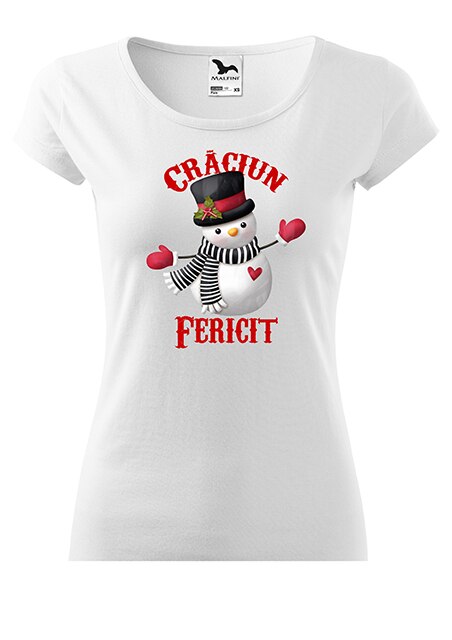 Tricou cu maneca scurta , K-off ,dama, Om de zapada