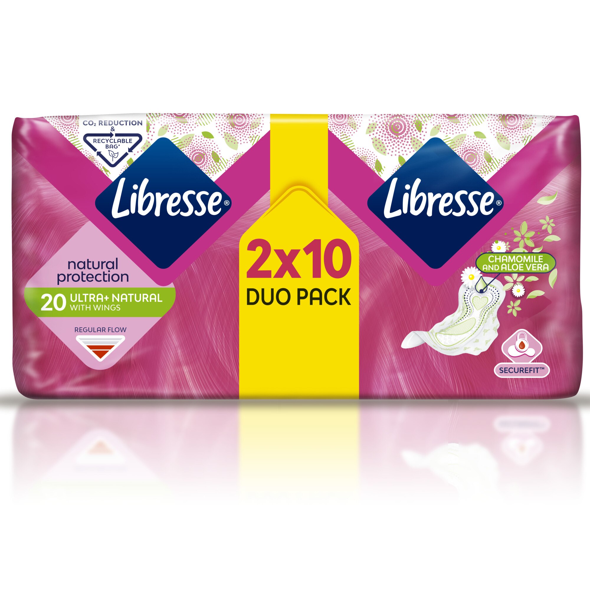 Absorbante Libresse Ultra Normal cu aloe vera & musetel, 20 bucati
