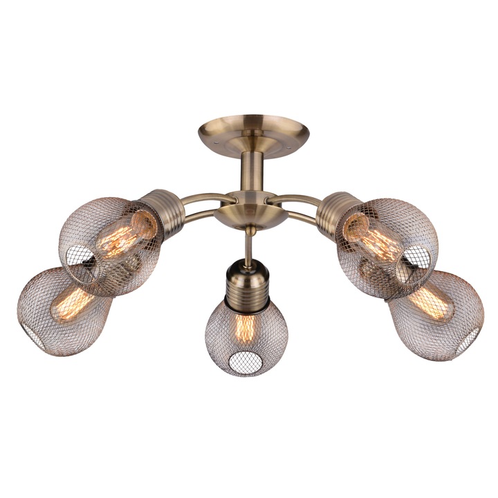 Плафон Candellux Gliva,5x60W E27, Хром/Сребрист