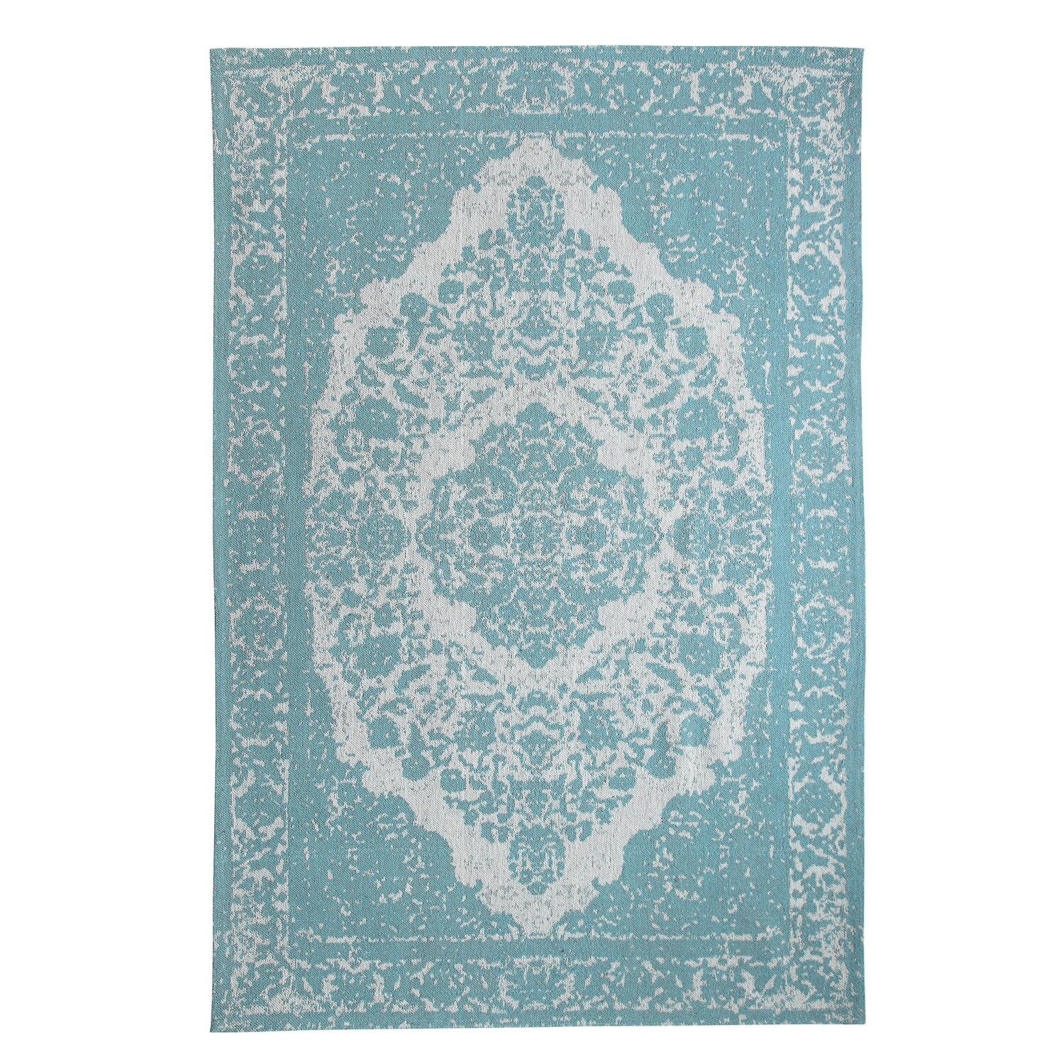 Covor vintage Milano Morgenland, Lana, 290x200 cm, Albastru
