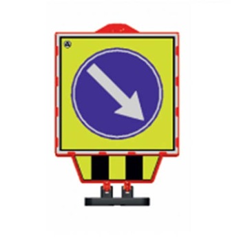 Baliza PVC pentru semnalizare lucrari Ocolire prin dreapta Baliza PVC pentru semnalizare lucrari Ocolire prin dreapta
