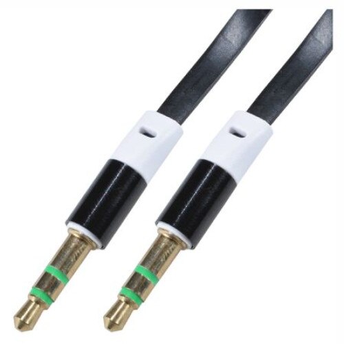 Cablu audio cu mufa Jack 3,5mm, 80cm, Negru