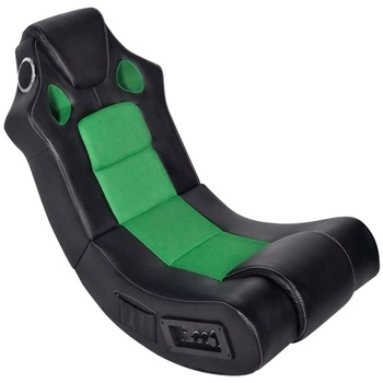 Scaun Gaming balansoar, vidaXL, Verde cu negru, 51 x 94 x 78 cm Scaun Gaming balansoar, vidaXL, Verde cu negru, 51 x 94 x 78 cm