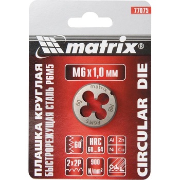 Filiera M10 x 1,5 mm, R6M5, MTX Filiera M10 x 1,5 mm, R6M5, MTX
