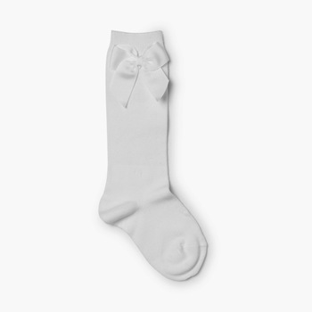 Sosete fete lungi 3/4 cu fundita, Condor, Alb Sosete fete lungi 3/4 cu fundita, Condor, Alb
