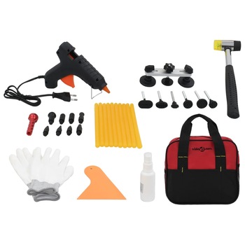 Set reparatii deformari auto fara vopsire, vidaXL, Otel, 32 piese Set reparatii deformari auto fara vopsire, vidaXL, Otel, 32 piese