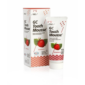 Crema topica pe baza de apa GC TOOTH MOUSSE, capsuni, 40 g Crema topica pe baza de apa GC TOOTH MOUSSE, capsuni, 40 g