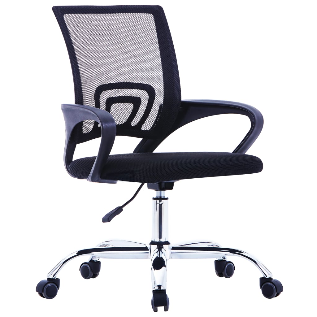 Scaun de birou ergonomic, vidaXL, Negru, 61 x 47 x (85-95) cm