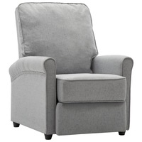 Fotoliu TV rabatabil vidaXL Gri deschis, Textil 70 x 88 x 96 cm