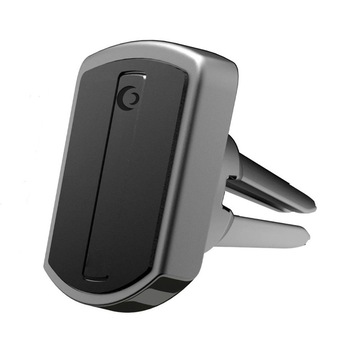 Suport auto telefon cellara cu magnet pentru grila de ventilatie - Negru Suport auto telefon cellara cu magnet pentru grila de ventilatie - Negru