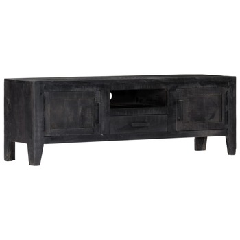 Comoda TV, negru, 118 x 30 x 40 cm, lemn masiv de mango 247985 Comoda TV, negru, 118 x 30 x 40 cm, lemn masiv de mango 247985