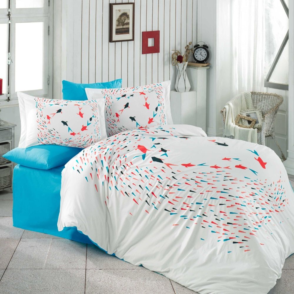 Lenjerie de Pat Hobby Collection, Delfina, 4 Piese, Pat 2 persoane, HBP-64