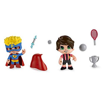 Set Famosa 2 Figurine PinyPon Supererou si Sportiv Set Famosa 2 Figurine PinyPon Supererou si Sportiv