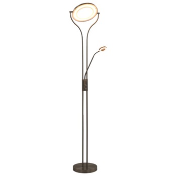 Lampa de podea, reglabila, vidaXL, Otel, 29 x 180 cm, 18 W, LED, Argintiu Lampa de podea, reglabila, vidaXL, Otel, 29 x 180 cm, 18 W, LED, Argintiu