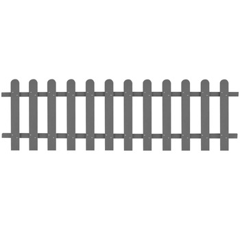 Gard din sipci, vidaXL, Lemn compozit, 200 x 60 cm, Gri
