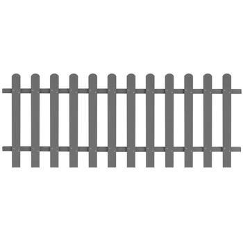 Gard din sipci, vidaXL, Lemn compozit, 200 x 80 cm, Gri