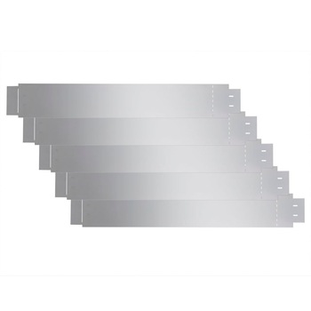Set 5 panouri de gard, vidaXL, Otel, 100 x 15 cm, Argintiu Set 5 panouri de gard, vidaXL, Otel, 100 x 15 cm, Argintiu