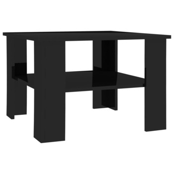 Masuta de cafea, vidaXL, Pal extralucios, 60 x 60 x 42 cm, Negru Masuta de cafea, vidaXL, Pal extralucios, 60 x 60 x 42 cm, Negru