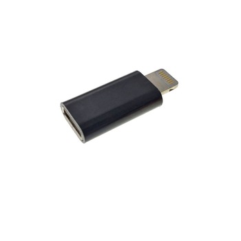Adaptor USB Tip C mama la 8-pin tata, pentru iPhone si dispozitive Apple, negru Adaptor USB Tip C mama la 8-pin tata, pentru iPhone si dispozitive Apple, negru