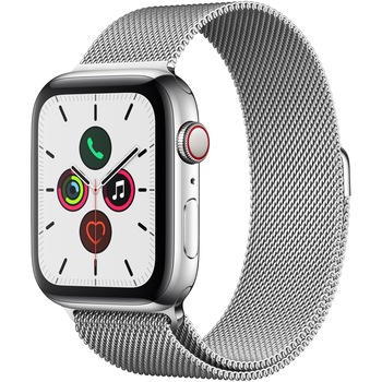 Apple Watch 5, GPS, Cellular, Carcasa Stainless Steel 44mm, Stainless Steel Milanese Loop Apple Watch 5, GPS, Cellular, Carcasa Stainless Steel 44mm, Stainless Steel Milanese Loop