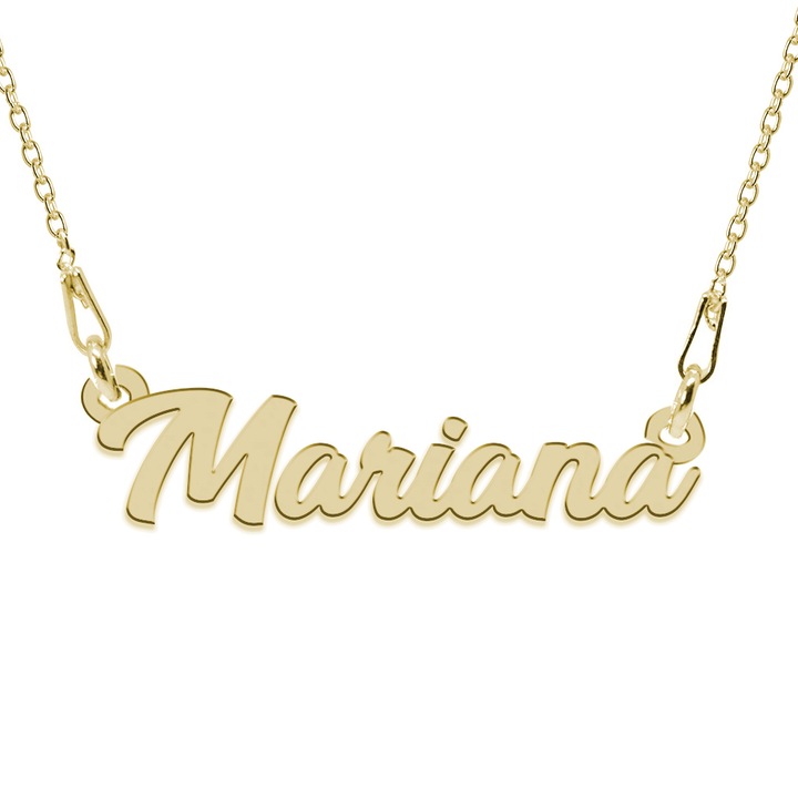 Colier Argint 925, Placat cu Aur 24K, Nume Mariana, 45 cm