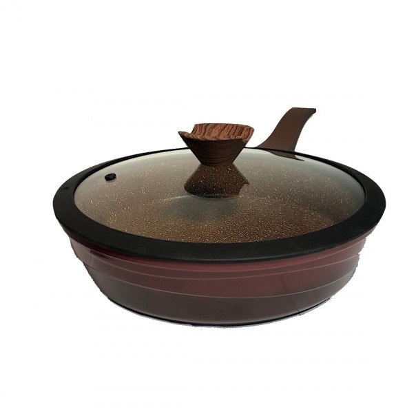 Tigaie 28cm cu capac Zurrichberg cu interior granit